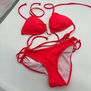 Vibrant Red Bikini Set